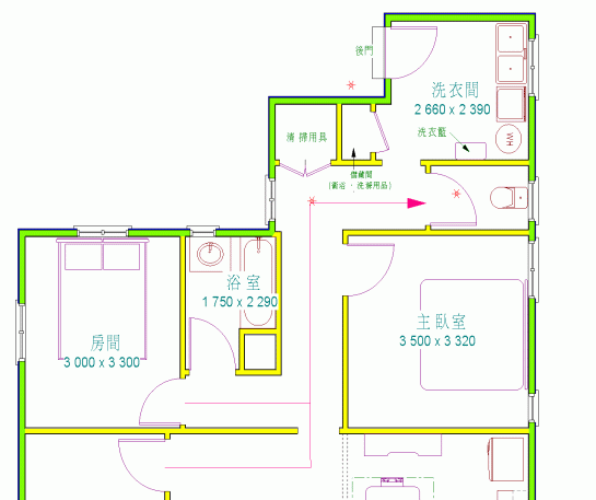 翻修後廁所動線