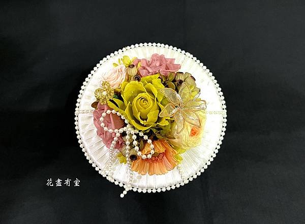 【日本ORNE不凋花證照課程】- 改良式圓盤小花束小棒花