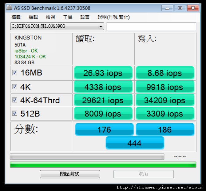 showmerAS SSD IOPS