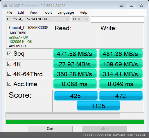 as-ssd-bench Crucial_CT525MX3 2018.8.5 下午 08-41-45