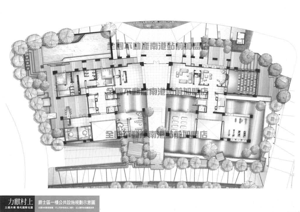 力麒村上爵士區一樓公設示意圖