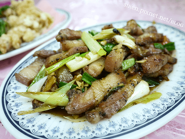 台東成功。富祥小吃部_蒜炒鹹豬肉