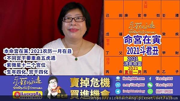 寅2021辛丑牛年運勢命宮十二宮流年斗君2021農曆一月 ilucky986愛幸運紫微斗數 微博 weibo wechat pixnet.jpg