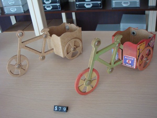 三輪車diy摺紙彩繪