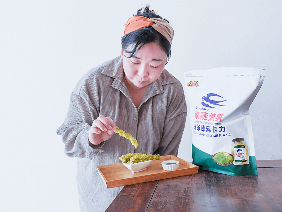 【團購零食】大眼蝦x飛燕煉乳-抹茶煉乳卡力｜追劇必備~口感酥脆令人忍不住一口接一口｜沾抹茶醬吃更刷嘴 (3).png