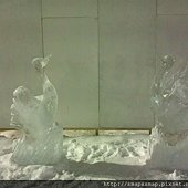 054.兩隻天鵝冰雕