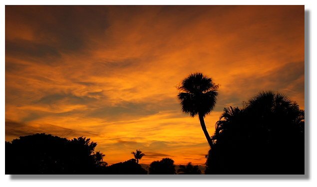 美國佛羅里達州的夕陽