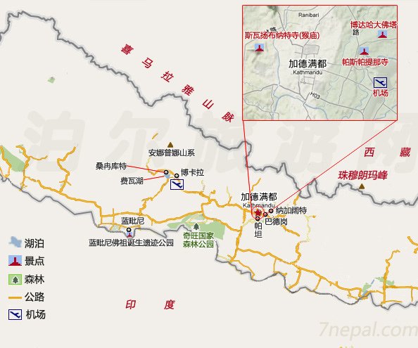 尼泊爾地圖