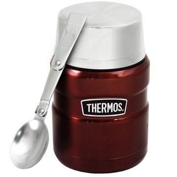 【THERMOS膳魔師】不鏽鋼真空保溫杯瓶470ml-咖啡紅CP6