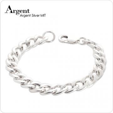 【ARGENT安爵銀飾精品】手工鍊系列「扁鍊(中)」純銀手鍊