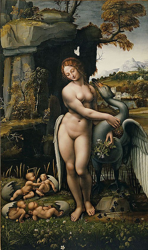 麗達與天鵝 Leda and the Swan. _達文西 Leonardo Da Vinci