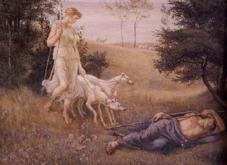 黛安娜與恩狄米翁 Diana and Endymion_ 克倫 Walter Crane