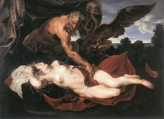 宙斯與安蒂歐普 zeus-and-alcmene _ 凡• 代克 van dyck