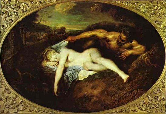 朱庇特與安蒂歐普 Jupiter and Antiope_華鐸 Jean-Antoine Watteau