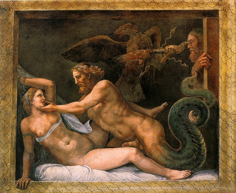 宙斯誘惑奧林匹亞絲 Jupiter and Olympias 羅曼諾 Giulio Romano