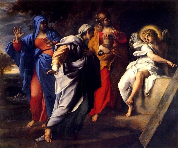 基督墓前的聖潔女 The Holy Women at Christ`s Tomb_阿尼巴爾‧卡拉契 Annibale Carracci.jpg