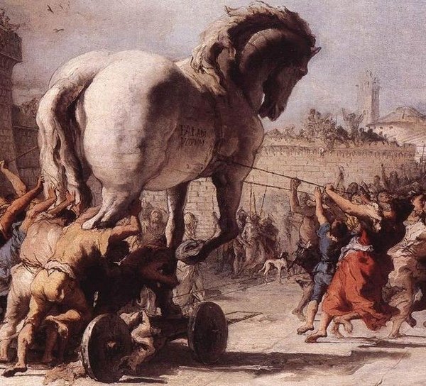 特洛伊木馬Procession of the Trojan Horse in Troy _提埃波羅 Giovanni Domenico Tiepolo.jpg