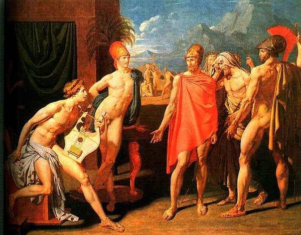 阿基里斯 接待阿伽門農使者The Ambassadors ofAgamemnon in the Tent of Achilles_安格爾Ingres.jpg