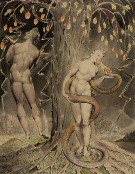 引誘和墮落的夏娃 The Temptation and Fall of Eve_布雷克 William Blake.jpg