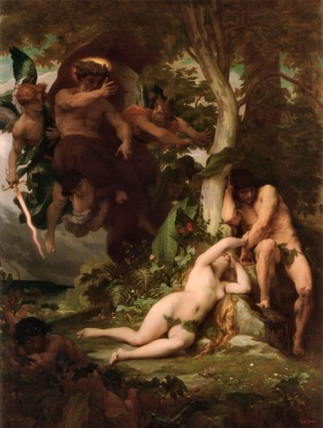 逐出樂園 The Expulsion of Adam and Eve from the Garden of Paradise _卡巴內爾‧亞歷山大Alexandre Cabanel.jpg