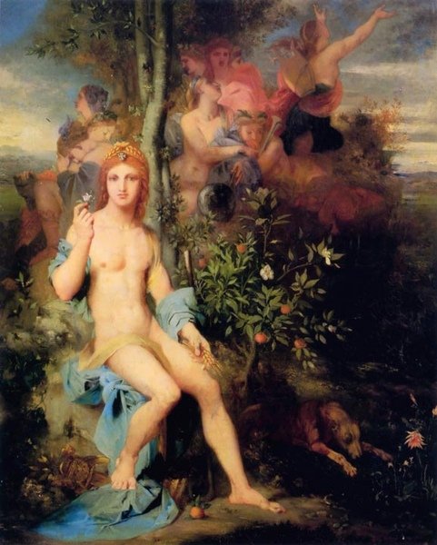 阿波羅和九繆思女神Apollo and the Muse_摩洛 Gustave Moreau.jpg