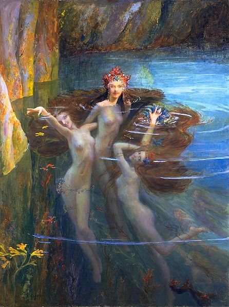 海之寧芙The Nereides_賈斯頓Gaston Bussiere.jpg