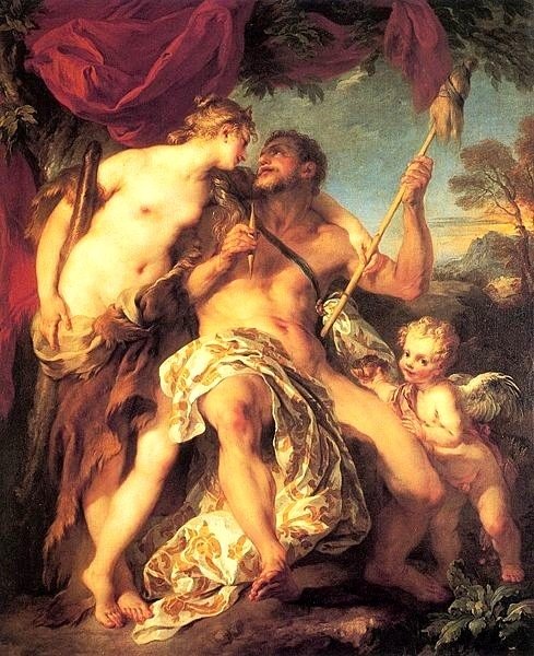 海格力斯和歐斐爾  Heracles_and_Omphale_ 弗朗索瓦‧勒莫因Francois Lemoyne.jpg