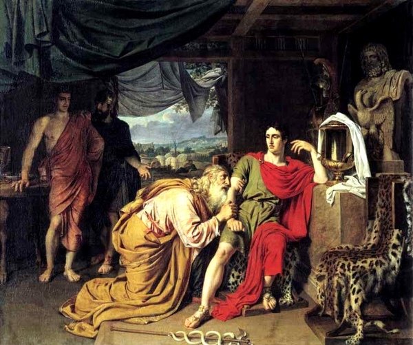 Priam Asking Achilles to Return Hector&apos;s Body普里阿摩斯贖回赫克托爾的屍體_亞歷山大．伊凡諾夫Alexander Ivanov.jpg