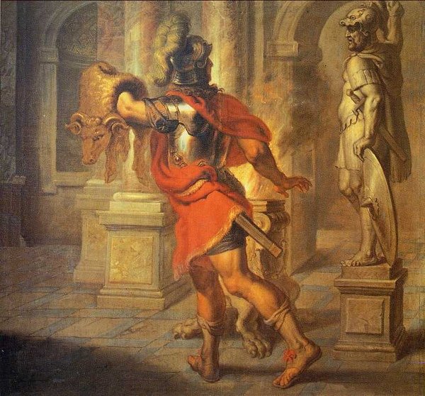 傑生取走金羊毛Jason carrying the Golden Fleece_ 古艾林努斯Erasmus Quellinus. .jpg