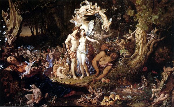 奧伯龍與蒂塔妮的和解The Reconciliation of Titania and Oberon_派頓 Joseph Noel Paton  .jpg