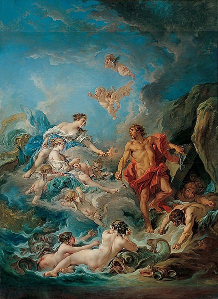 朱諾要求風神解放風力Juno Asking Aeolus to Release the Winds_布雪François Boucher .JPG