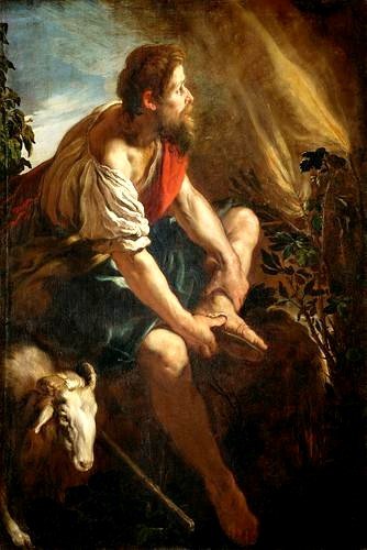 在西奈山燃燒 Moses vor dem brennenden Dornbusch_菲提 Domenico Fetti.jpg