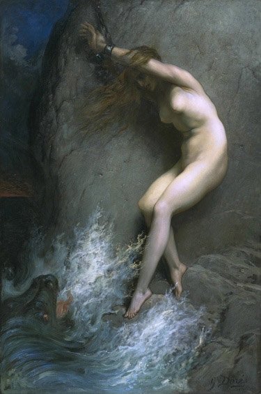 拴在岩石上的安朵美達Andromeda chained to a rock _古斯塔夫·多雷 Gustave Dore.jpg