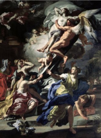 北風之神劫持厄里克托尼俄斯之女Boreas Abducting Oreithyia, Daughter of Erechtheus_索利梅那Francesco Solimena .jpg