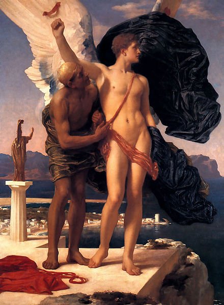 伊卡洛斯與代達羅斯Icarus and Daedalus_弗雷德裏克‧列頓 Frederic Leighton.jpg