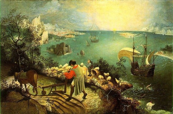 伊卡洛斯的墜落Fall of Icarus_勃魯蓋爾Pieter Bruegel de Oude.jpg