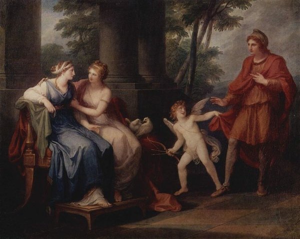 維納斯勸說海倫與帕里斯Venus überedet Helena Paris zu erhören_ Angelica Kauffmann 考夫曼，安格.jpg