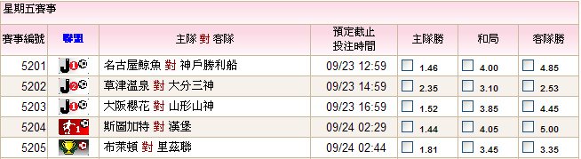 09,23-24賽事表