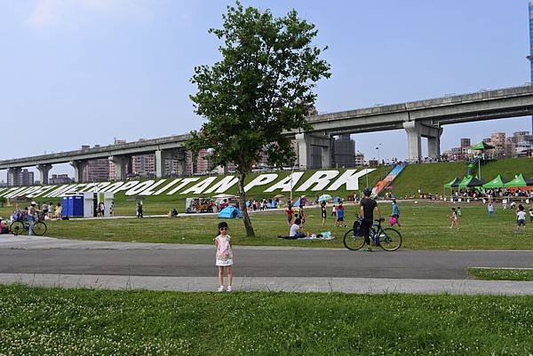 台北縣三重市大臺北都會公園：幸運草地景溜滑梯 (21).JPG