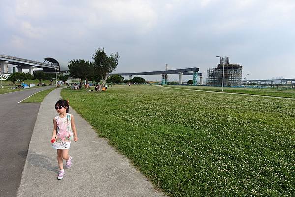 台北縣三重市大臺北都會公園：幸運草地景溜滑梯 (22).JPG