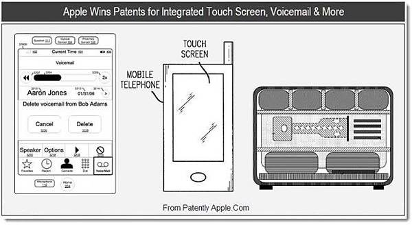 蘋果公司有關的專利授予的iOS為顯示和語音信箱