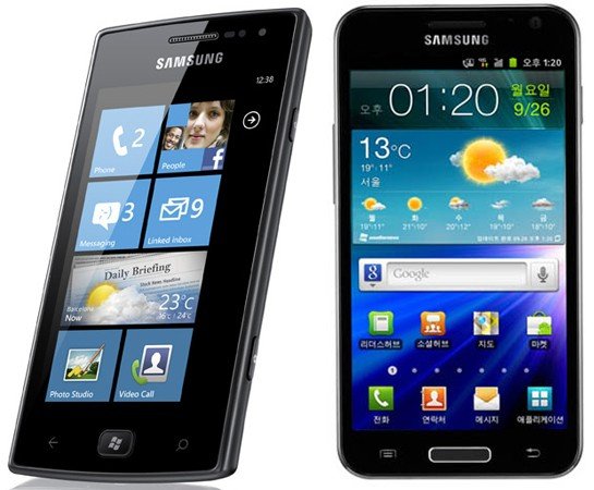 Samsung Omnia W、Galaxy S II HD LTE