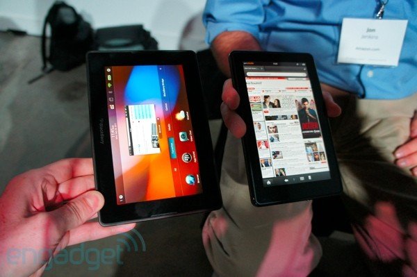 Amazon Kindle Fire 外觀上比併 BlackBerry PlayBook