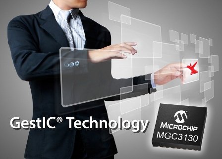 Microchip全新GestIC技術實現行動設備友善的3D手勢介面