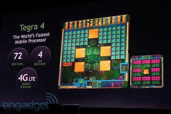 NVIDIA 正式發表 Tegra 4 處理器：四核心 Cortex-A15 架構、72 顆 GPU 核心，支援 LTE