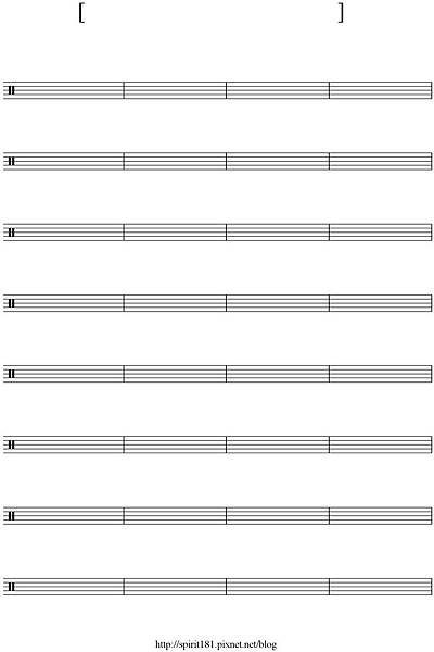 blank sheet music-32 bar