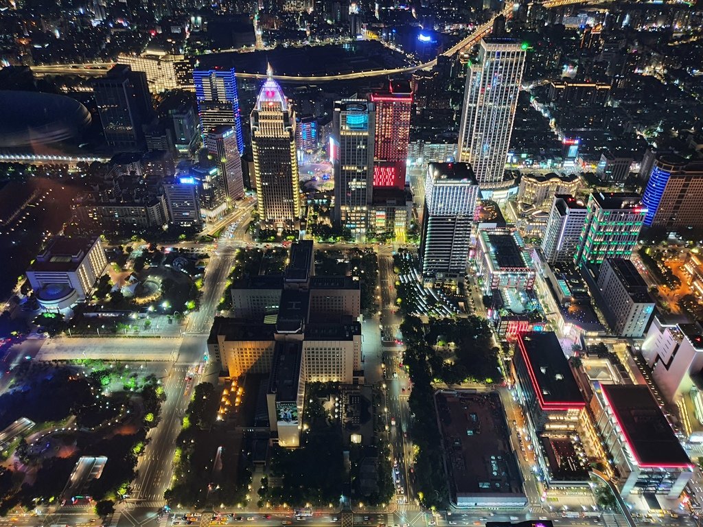 台北101觀景台，鳥瞰台北夜景