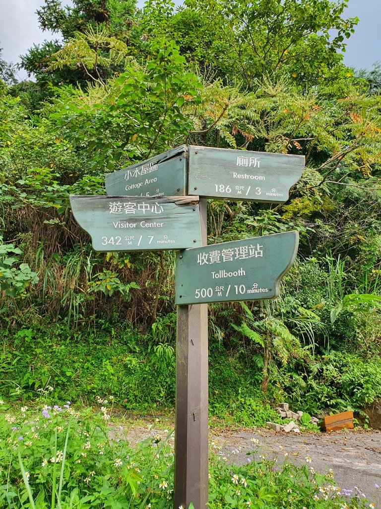 步道上有很路標指示