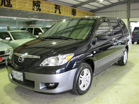 SUM冠威中古車☆MAZDA/馬自達 04年MPV電視 VCD 內外如新 7人做最佳休旅車售:48萬8☆。