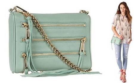 Rebecca Minkoff Mini 5 Zip Clutch (Sea glass) 海玻璃色淡金鍊(小).jpg